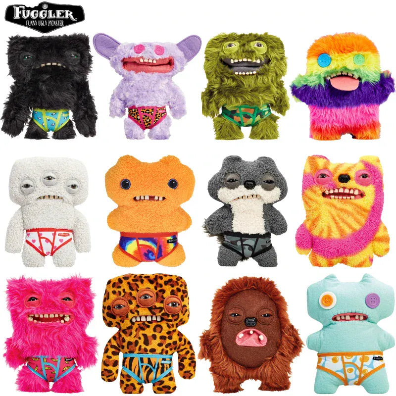 22cm Original Fuggler Plush Toy - Wide-Eyed Monster Collection | Wahooly 22cm Original Fuggler Plush Toys Funny Tooth Monster Annoyed Alien Crazy Rabbit Mcgoo Wide-Eyed Monster Peluche Dolls Gifts Kid