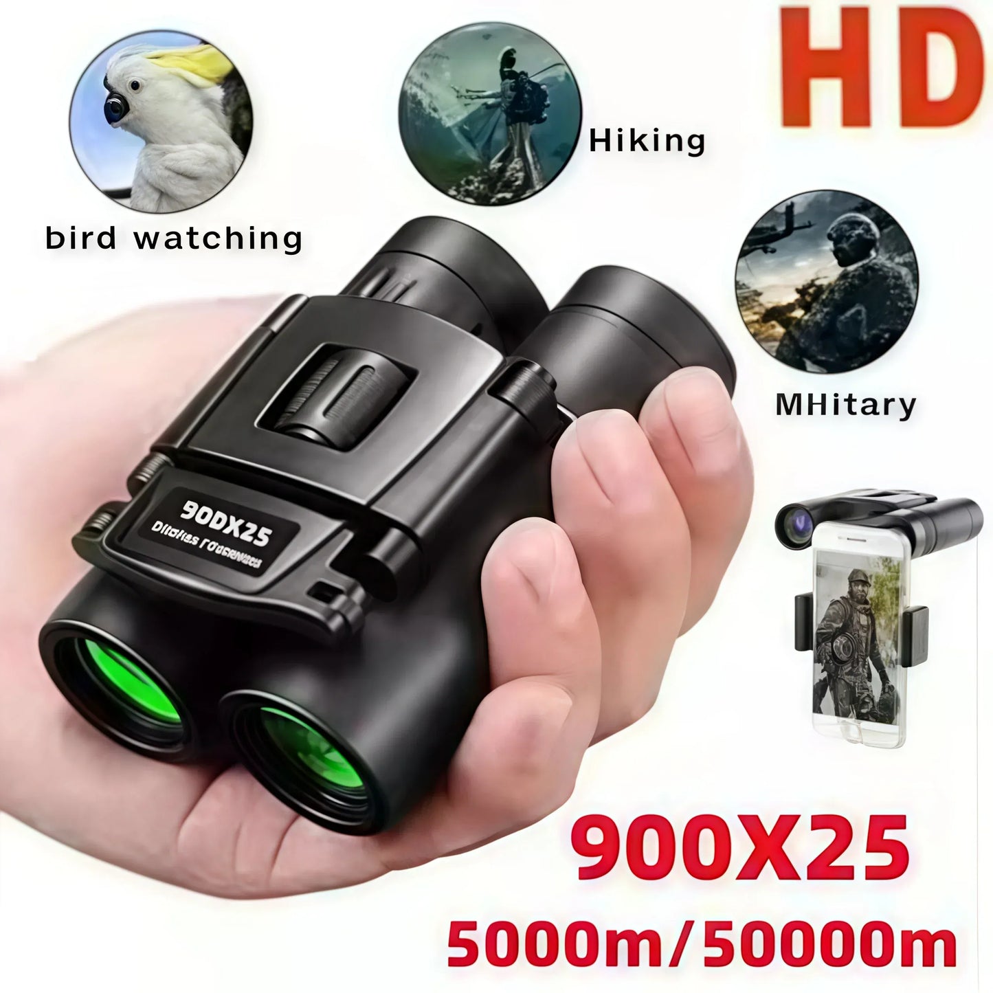 22x40 HD Binoculars - BAK4 FMC, Waterproof, 2000m Range for Hunting & Camping 22x40 HD Binoculars for Adults, 2000M Long Range - BAK4 FMC, Compact & Waterproof for Hunting, Bird Watching, Camping