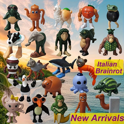 24pcs Italian Brainrot Character Animal Statue Set 24pcs Italian Brainrot Character Animal Statue Set