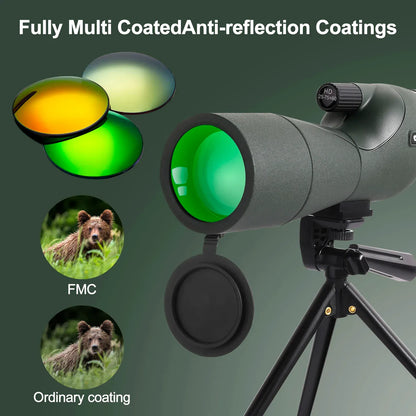 25-75x60 Spotting Scope - Waterproof, Tripod & Phone Adapter for Birding 25-75x60 Binoculars Powerful Zoom Monoculars Waterproof With Tripod Birdwatching Target Shooting Outdoor Travel Camping Use