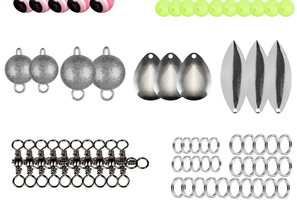 257-Piece Fishing Lure Tackle Set – Hooks & Accessories – Wahooly 257-Piece Fishing Lure & Tackle Accessories Set – Hooks, Lures & More