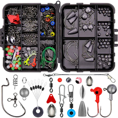 257-Piece Fishing Lure Tackle Set – Hooks & Accessories – Wahooly 257-Piece Fishing Lure & Tackle Accessories Set – Hooks, Lures & More