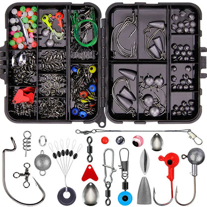 257-Piece Fishing Lure Tackle Set – Hooks & Accessories – Wahooly 257-Piece Fishing Lure & Tackle Accessories Set – Hooks, Lures & More