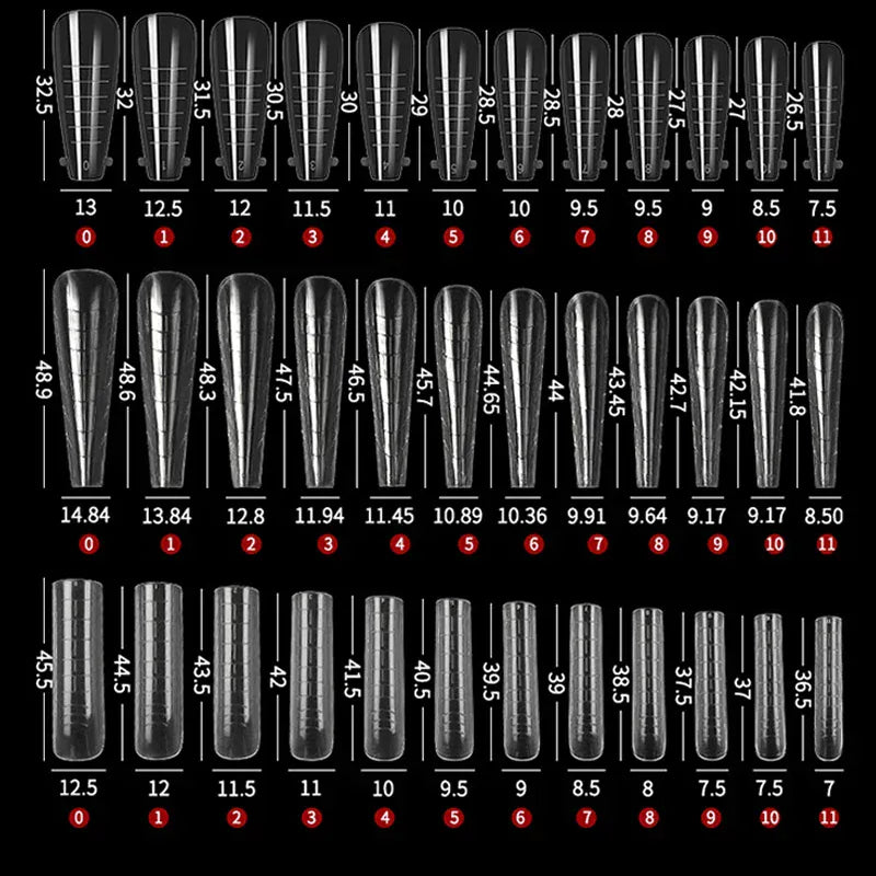 288Pcs/Box Acrylic Nail Art Tips Nail Forms For UV Gel Quick Building Extension Top Molds Dual Forms Nails Accessories Tools 288Pcs/Box Acrylic Nail Art Tips Nail Forms For UV Gel Quick Building Extension Top Molds Dual Forms Nails Accessories Tools