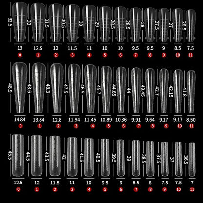 288Pcs/Box Acrylic Nail Art Tips Nail Forms For UV Gel Quick Building Extension Top Molds Dual Forms Nails Accessories Tools 288Pcs/Box Acrylic Nail Art Tips Nail Forms For UV Gel Quick Building Extension Top Molds Dual Forms Nails Accessories Tools