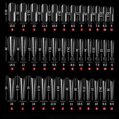 288Pcs/Box Acrylic Nail Art Tips Nail Forms For UV Gel Quick Building Extension Top Molds Dual Forms Nails Accessories Tools 288Pcs/Box Acrylic Nail Art Tips Nail Forms For UV Gel Quick Building Extension Top Molds Dual Forms Nails Accessories Tools