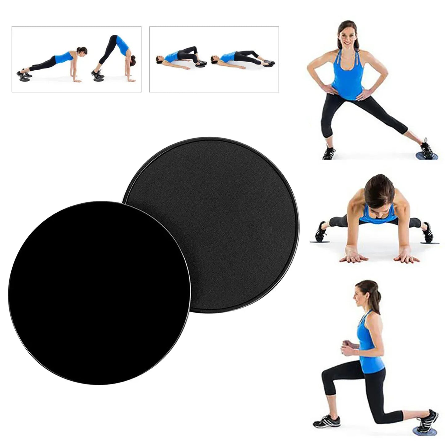 2Pcs Exercise Sliding Plate Dual Sided Yoga Gliding Discs Portable Abdominal Core Training Plate for Body Muscle Workout 2Pcs Exercise Sliding Plate Dual Sided Yoga Gliding Discs Portable Abdominal Core Training Plate for Body Muscle Workout