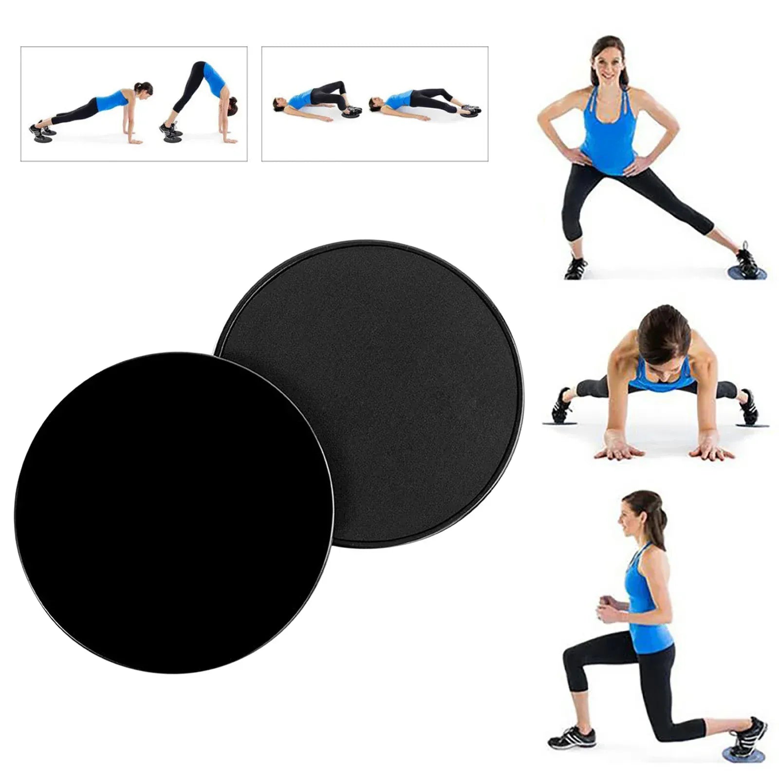 2Pcs Exercise Sliding Plate Dual Sided Yoga Gliding Discs Portable Abdominal Core Training Plate for Body Muscle Workout 2Pcs Exercise Sliding Plate Dual Sided Yoga Gliding Discs Portable Abdominal Core Training Plate for Body Muscle Workout