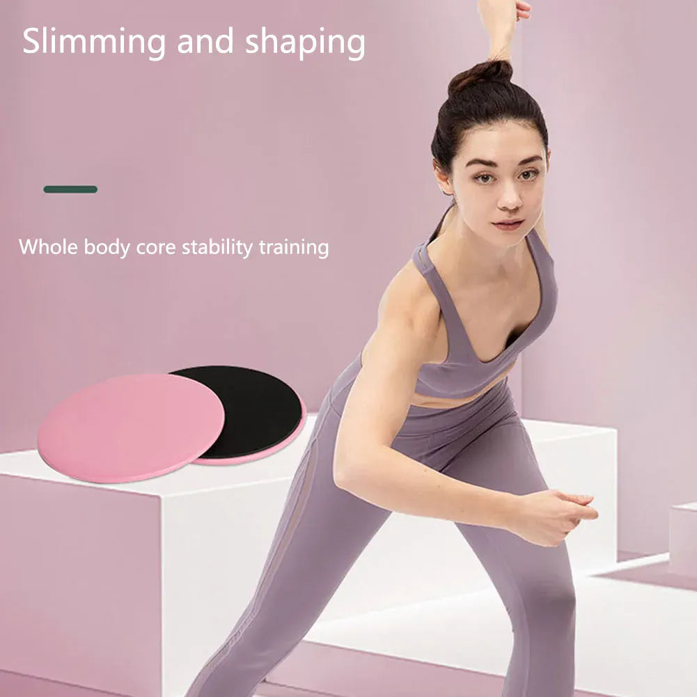 2Pcs Exercise Sliding Plate Dual Sided Yoga Gliding Discs Portable Abdominal Core Training Plate for Body Muscle Workout 2Pcs Exercise Sliding Plate Dual Sided Yoga Gliding Discs Portable Abdominal Core Training Plate for Body Muscle Workout