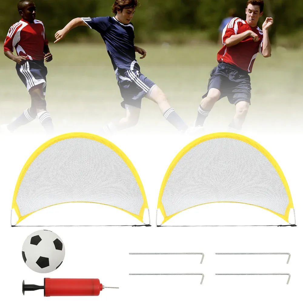 2Pcs Folding Football Goal Net Portable Soccer Training Goal Net Tent Kids Indoor Outdoor Play Toys Soccer Ball Practice Gate 2Pcs Folding Football Goal Net Portable Soccer Training Goal Net Tent Kids Indoor Outdoor Play Toys Soccer Ball Practice Gate