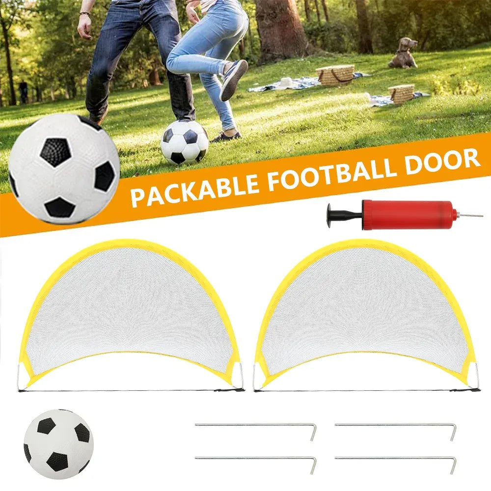2Pcs Folding Football Goal Net Portable Soccer Training Goal Net Tent Kids Indoor Outdoor Play Toys Soccer Ball Practice Gate 2Pcs Folding Football Goal Net Portable Soccer Training Goal Net Tent Kids Indoor Outdoor Play Toys Soccer Ball Practice Gate