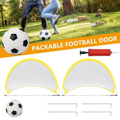 2Pcs Folding Football Goal Net Portable Soccer Training Goal Net Tent Kids Indoor Outdoor Play Toys Soccer Ball Practice Gate 2Pcs Folding Football Goal Net Portable Soccer Training Goal Net Tent Kids Indoor Outdoor Play Toys Soccer Ball Practice Gate