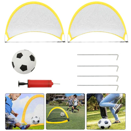 2Pcs Folding Football Goal Net Portable Soccer Training Goal Net Tent Kids Indoor Outdoor Play Toys Soccer Ball Practice Gate 2Pcs Folding Football Goal Net Portable Soccer Training Goal Net Tent Kids Indoor Outdoor Play Toys Soccer Ball Practice Gate