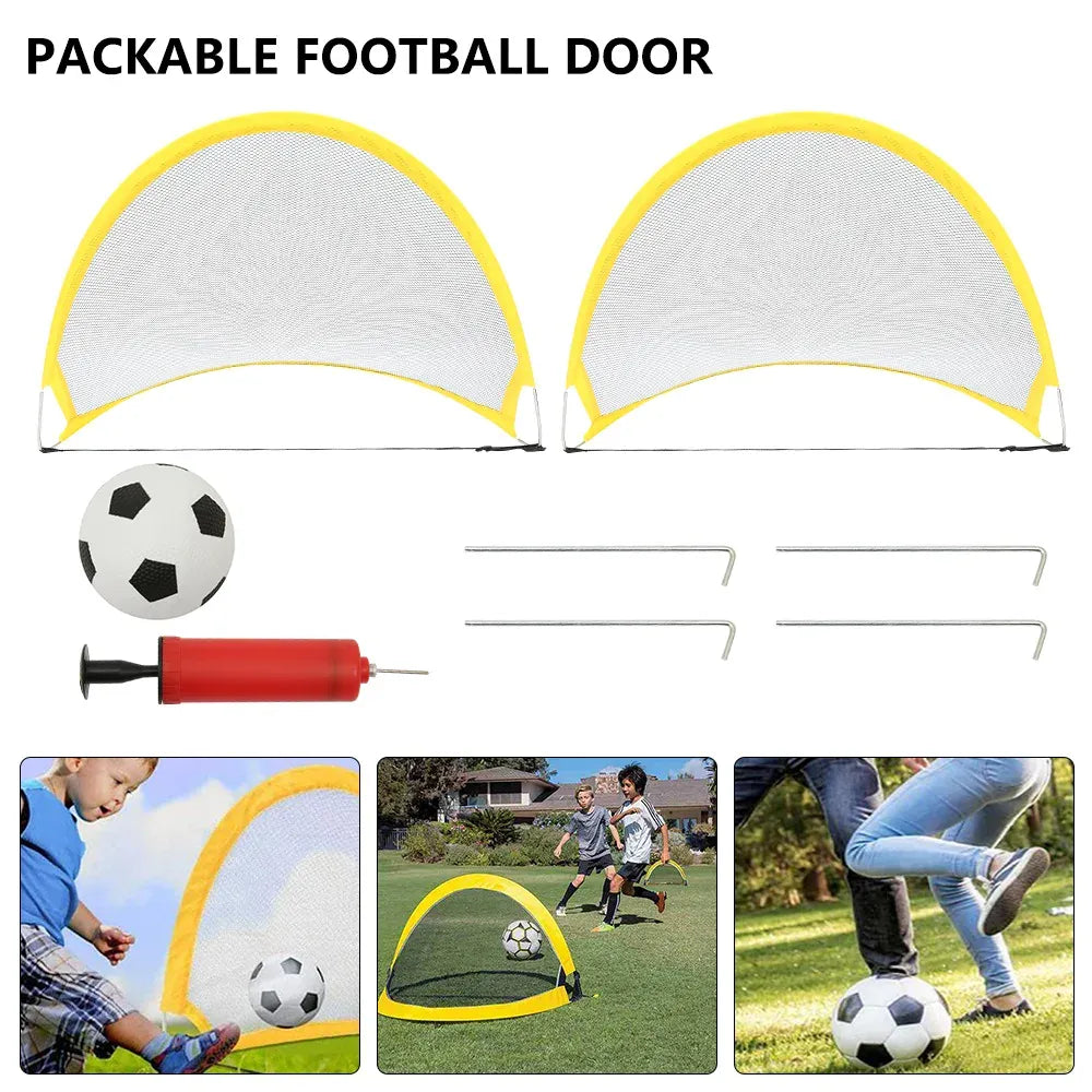 2Pcs Folding Football Goal Net Portable Soccer Training Goal Net Tent Kids Indoor Outdoor Play Toys Soccer Ball Practice Gate 2Pcs Folding Football Goal Net Portable Soccer Training Goal Net Tent Kids Indoor Outdoor Play Toys Soccer Ball Practice Gate