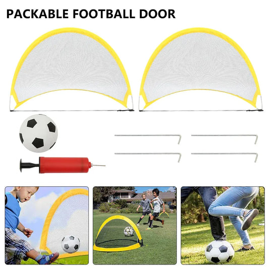 2Pcs Folding Football Goal Net Portable Soccer Training Goal Net Tent Kids Indoor Outdoor Play Toys Soccer Ball Practice Gate 2Pcs Folding Football Goal Net Portable Soccer Training Goal Net Tent Kids Indoor Outdoor Play Toys Soccer Ball Practice Gate