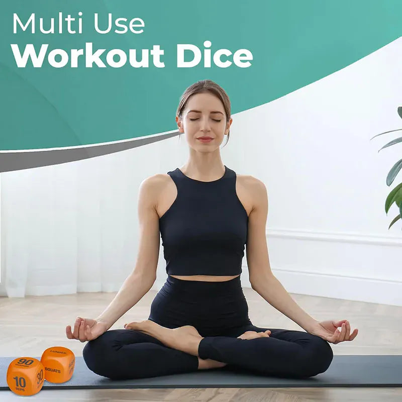 2pk Fitness Exercise Dice for Cardio HIIT Exercise Classes Fun Fitness Dice Convenient Portable Gym Accessories Whole Body 2pk Fitness Exercise Dice for Cardio HIIT Exercise Classes Fun Fitness Dice Convenient Portable Gym Accessories Whole Body