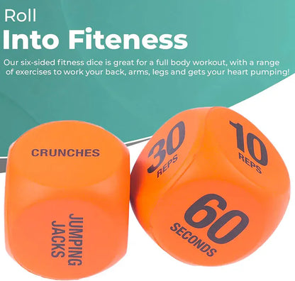2pk Fitness Exercise Dice for Cardio HIIT Exercise Classes Fun Fitness Dice Convenient Portable Gym Accessories Whole Body 2pk Fitness Exercise Dice for Cardio HIIT Exercise Classes Fun Fitness Dice Convenient Portable Gym Accessories Whole Body