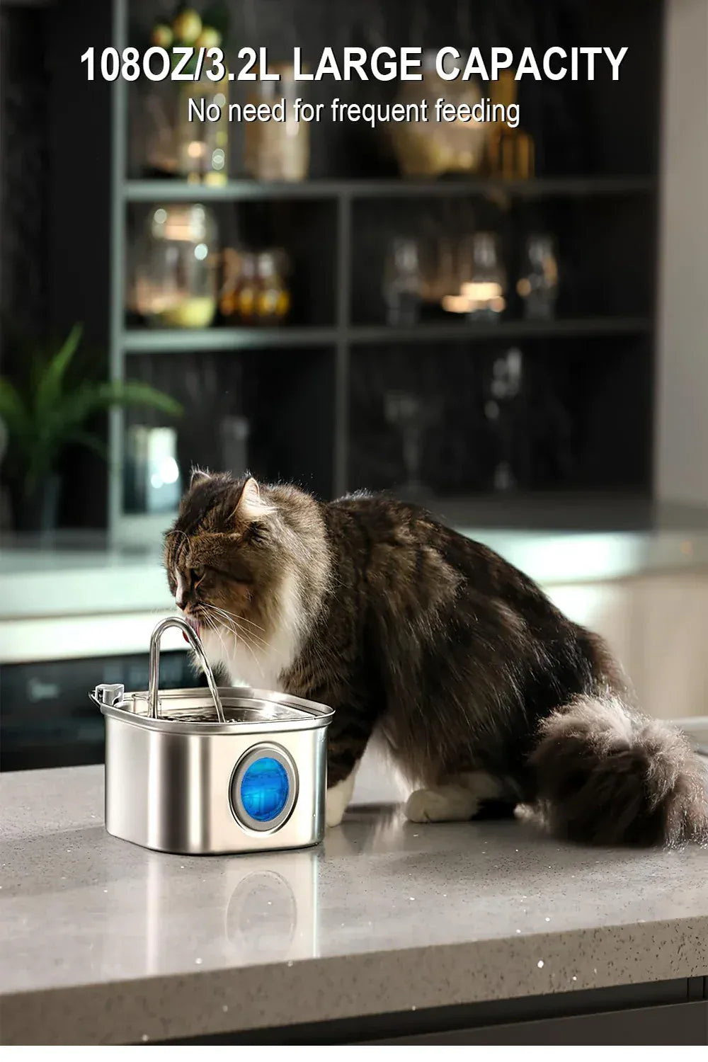 3.2L Stainless Steel Pet Water Feeder Auto 3.2L Stainless Steel Pet Water Feeder Auto