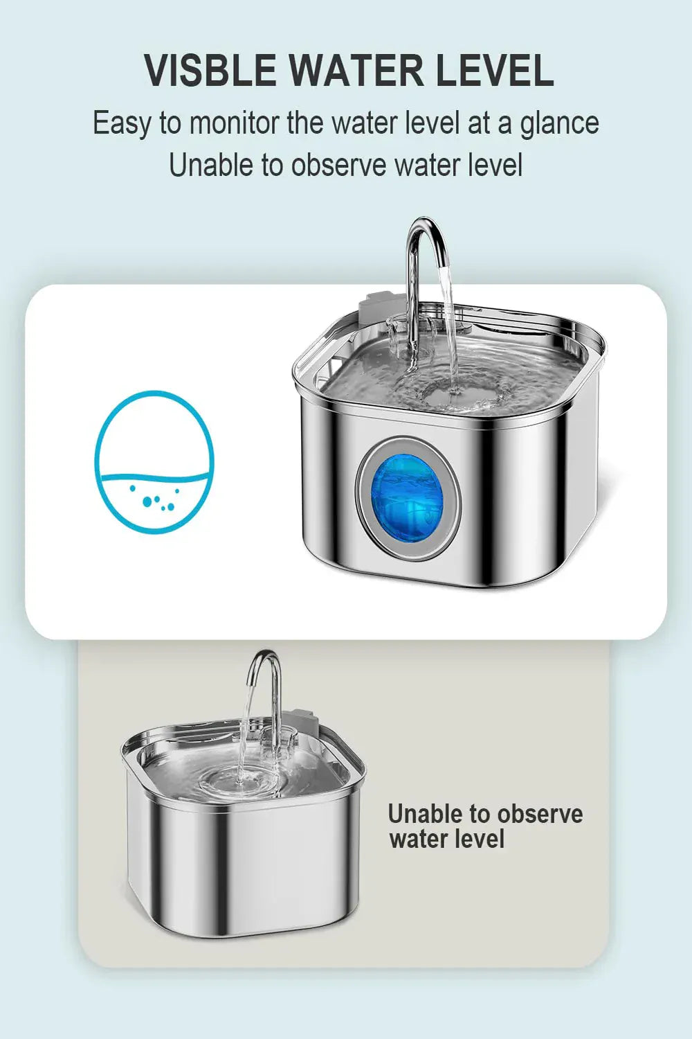 3.2L Stainless Steel Pet Water Feeder Auto 3.2L Stainless Steel Pet Water Feeder Auto