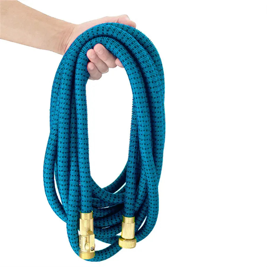 3/4" Heavy-Duty Expandable Garden Hose with Sprinkler Head | Wahooly 3/4" Heavy-Duty Expandable Garden Hose — Braided, Kink-Free with Sprinkler Head (25–100FT)