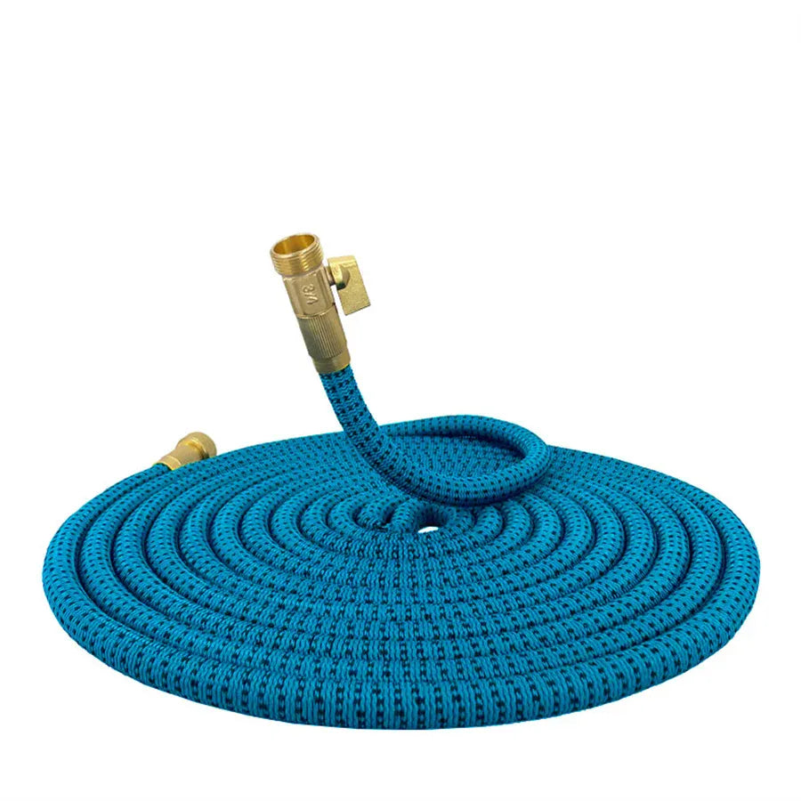 3/4" Heavy-Duty Expandable Garden Hose with Sprinkler Head | Wahooly 3/4" Heavy-Duty Expandable Garden Hose — Braided, Kink-Free with Sprinkler Head (25–100FT)