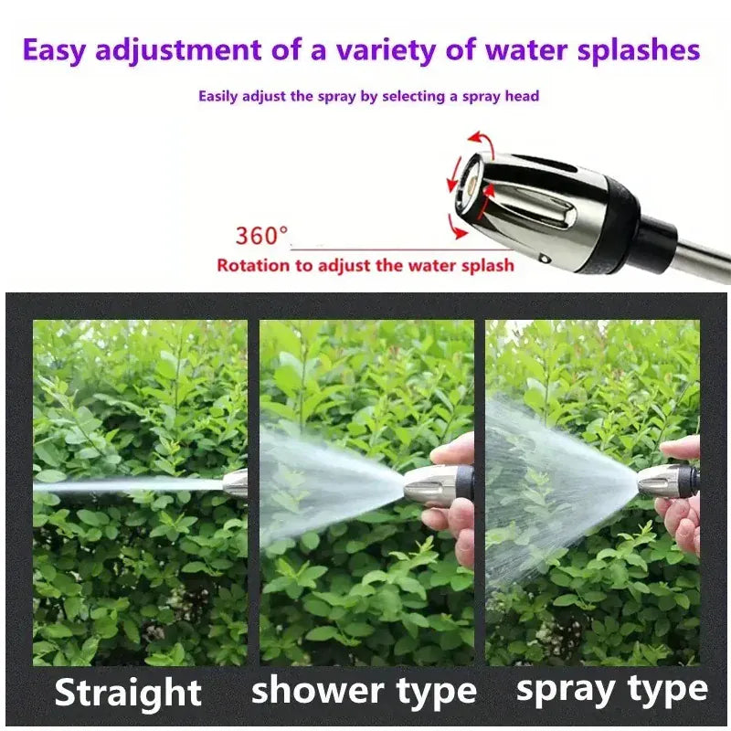 3/4" Heavy-Duty Expandable Garden Hose with Sprinkler Head | Wahooly 3/4" Heavy-Duty Expandable Garden Hose — Braided, Kink-Free with Sprinkler Head (25–100FT)