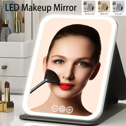 3 Colors Dimmable LED Makeup Mirror with Touch Screen 3 Colors Dimmable LED Makeup Mirror with Touch Screen