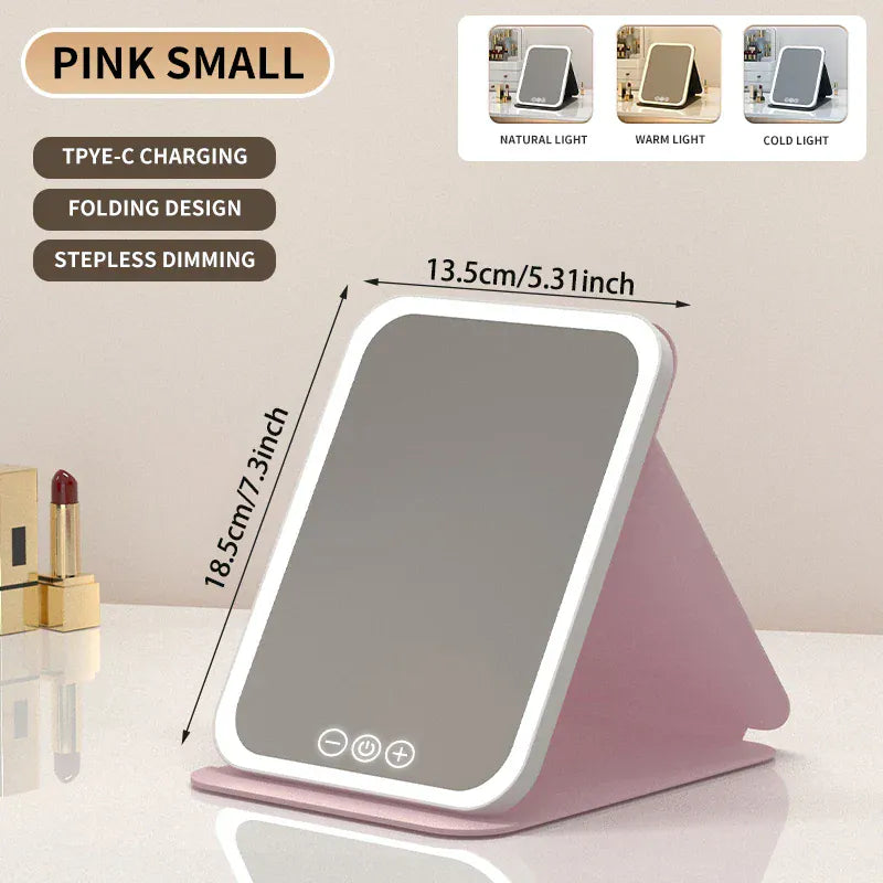 3 Colors Dimmable LED Makeup Mirror with Touch Screen 3 Colors Dimmable LED Makeup Mirror with Touch Screen