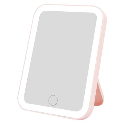 3 Colors LED Vanity Mirror with Touch Screen USB Rechargeable Dimming Makeup Mirror 3 Brightness Portable 3 Colors LED Vanity Mirror with Touch Screen USB Rechargeable Dimming Makeup Mirror 3 Brightness Portable