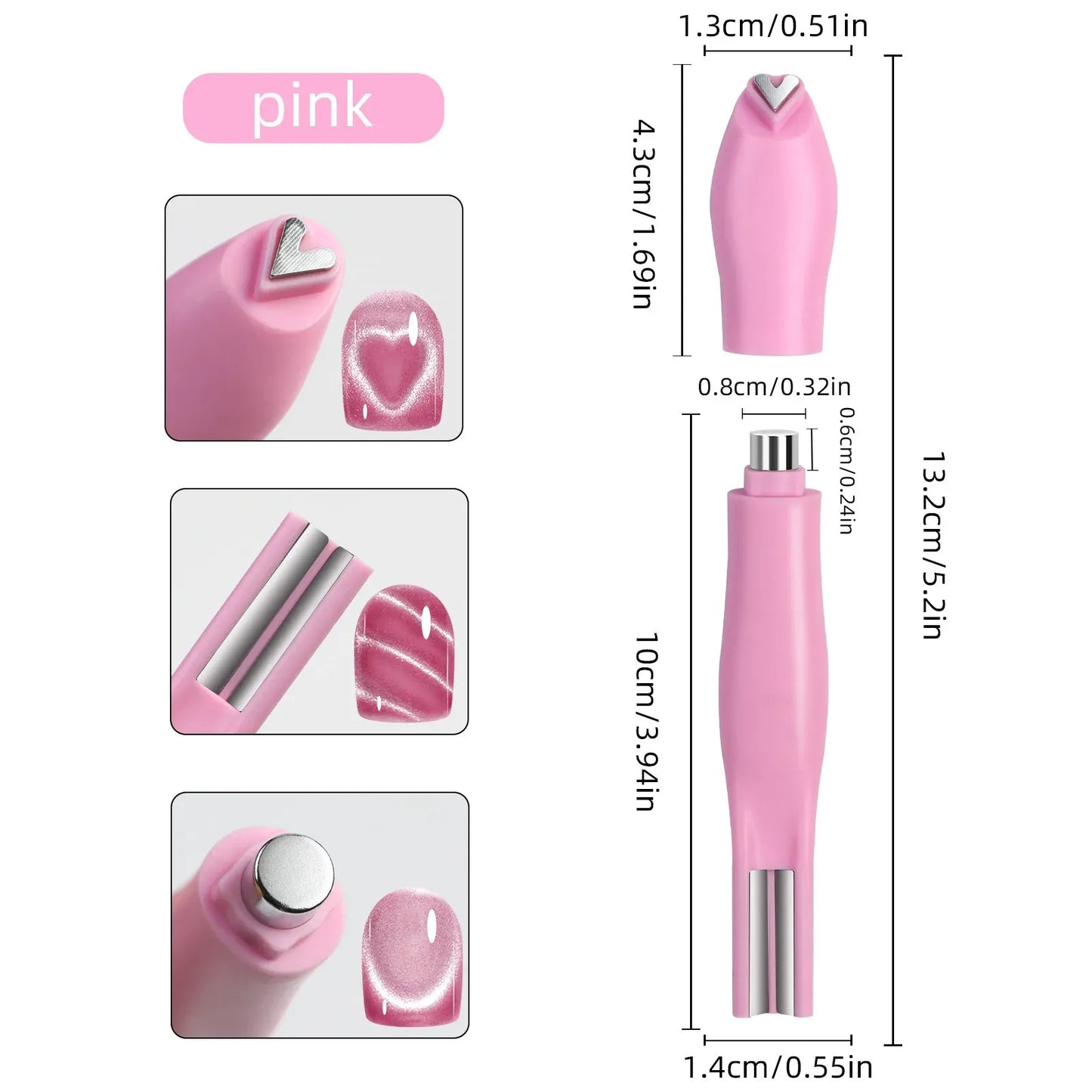 3 In 1 Cat Eye Nail Art Magnet Magnetic Nail Pen for Cat Eye Gel Nail Polish Suitable for Home DIY and Nail Salons 3 In 1 Cat Eye Nail Art Magnet Magnetic Nail Pen for Cat Eye Gel Nail Polish Suitable for Home DIY and Nail Salons