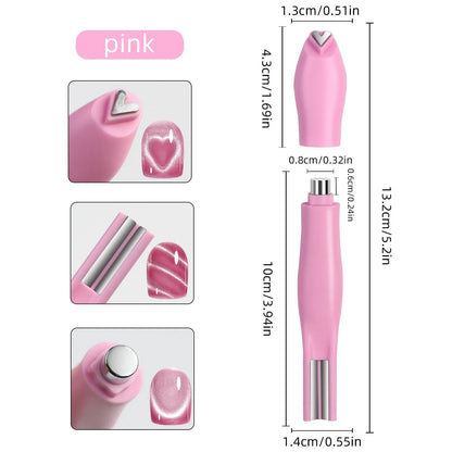 3 In 1 Cat Eye Nail Art Magnet Magnetic Nail Pen for Cat Eye Gel Nail Polish Suitable for Home DIY and Nail Salons 3 In 1 Cat Eye Nail Art Magnet Magnetic Nail Pen for Cat Eye Gel Nail Polish Suitable for Home DIY and Nail Salons