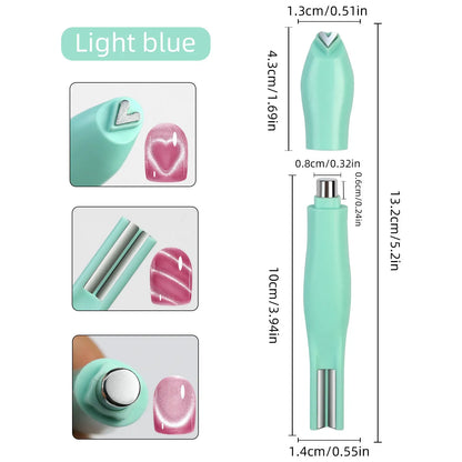 3 In 1 Cat Eye Nail Art Magnet Magnetic Nail Pen for Cat Eye Gel Nail Polish Suitable for Home DIY and Nail Salons 3 In 1 Cat Eye Nail Art Magnet Magnetic Nail Pen for Cat Eye Gel Nail Polish Suitable for Home DIY and Nail Salons