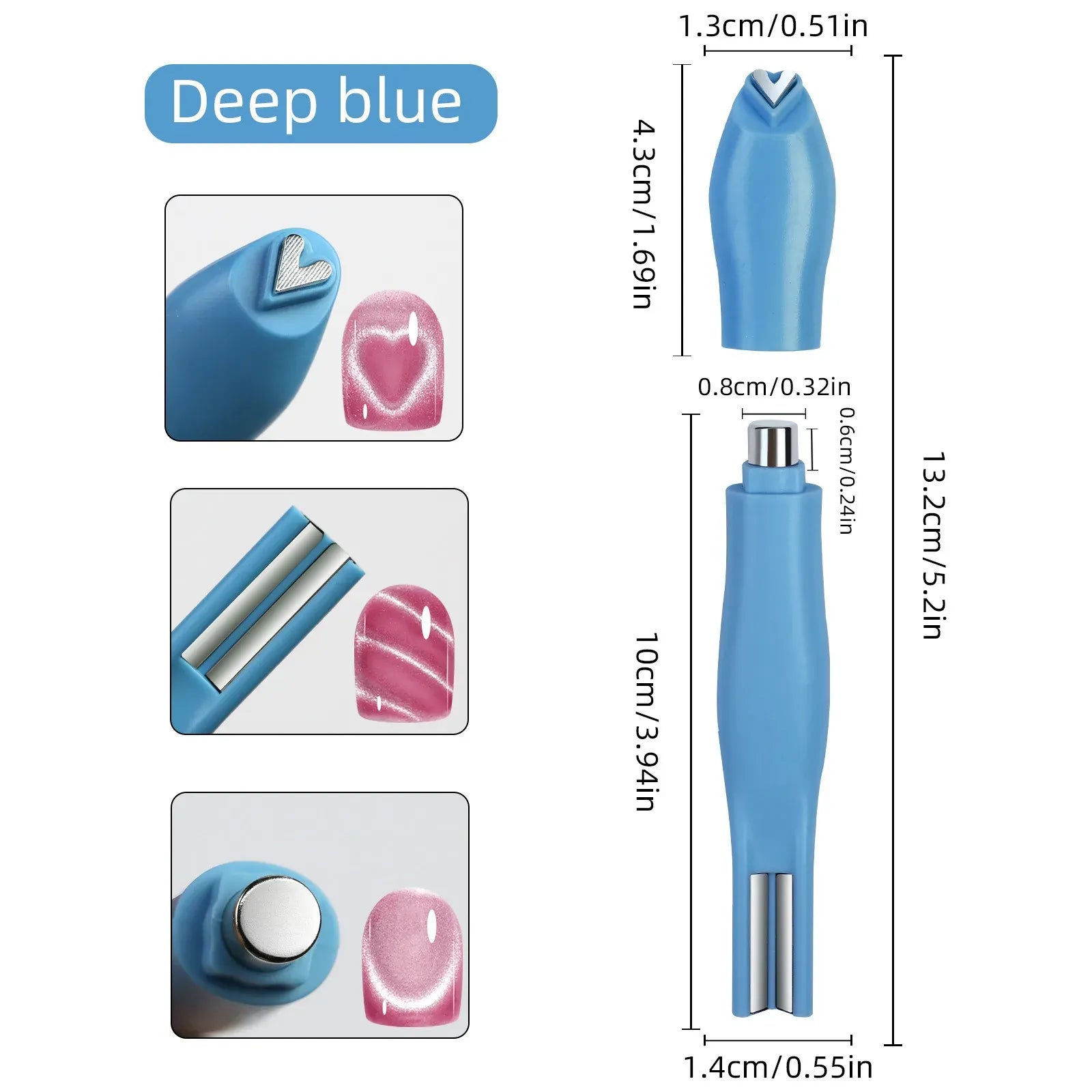 3 In 1 Cat Eye Nail Art Magnet Magnetic Nail Pen for Cat Eye Gel Nail Polish Suitable for Home DIY and Nail Salons 3 In 1 Cat Eye Nail Art Magnet Magnetic Nail Pen for Cat Eye Gel Nail Polish Suitable for Home DIY and Nail Salons