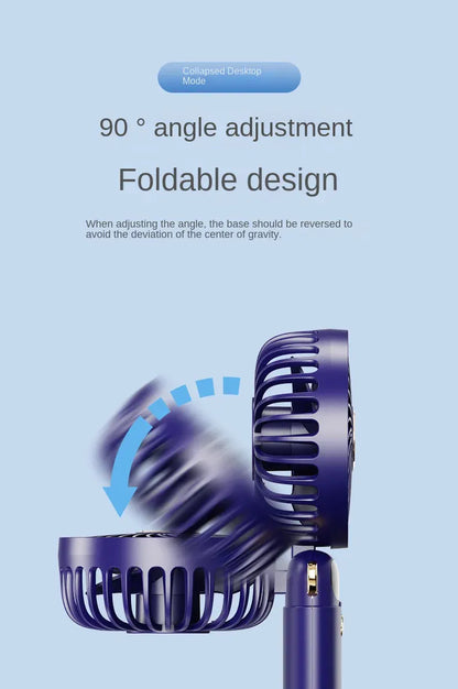 3000mAh Ultra-Quiet USB Mini Handheld Fan Portable Desk Fans 5 Speed USB Rechargeable Fan with Phone Stand and Display Screen 3000mAh Ultra-Quiet USB Mini Handheld Fan Portable Desk Fans 5 Speed USB Rechargeable Fan with Phone Stand and Display Screen