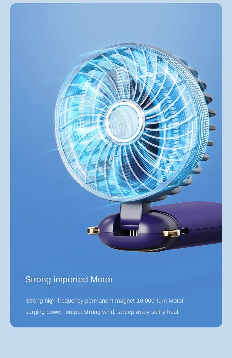 3000mAh Ultra-Quiet USB Mini Handheld Fan Portable Desk Fans 5 Speed USB Rechargeable Fan with Phone Stand and Display Screen 3000mAh Ultra-Quiet USB Mini Handheld Fan Portable Desk Fans 5 Speed USB Rechargeable Fan with Phone Stand and Display Screen