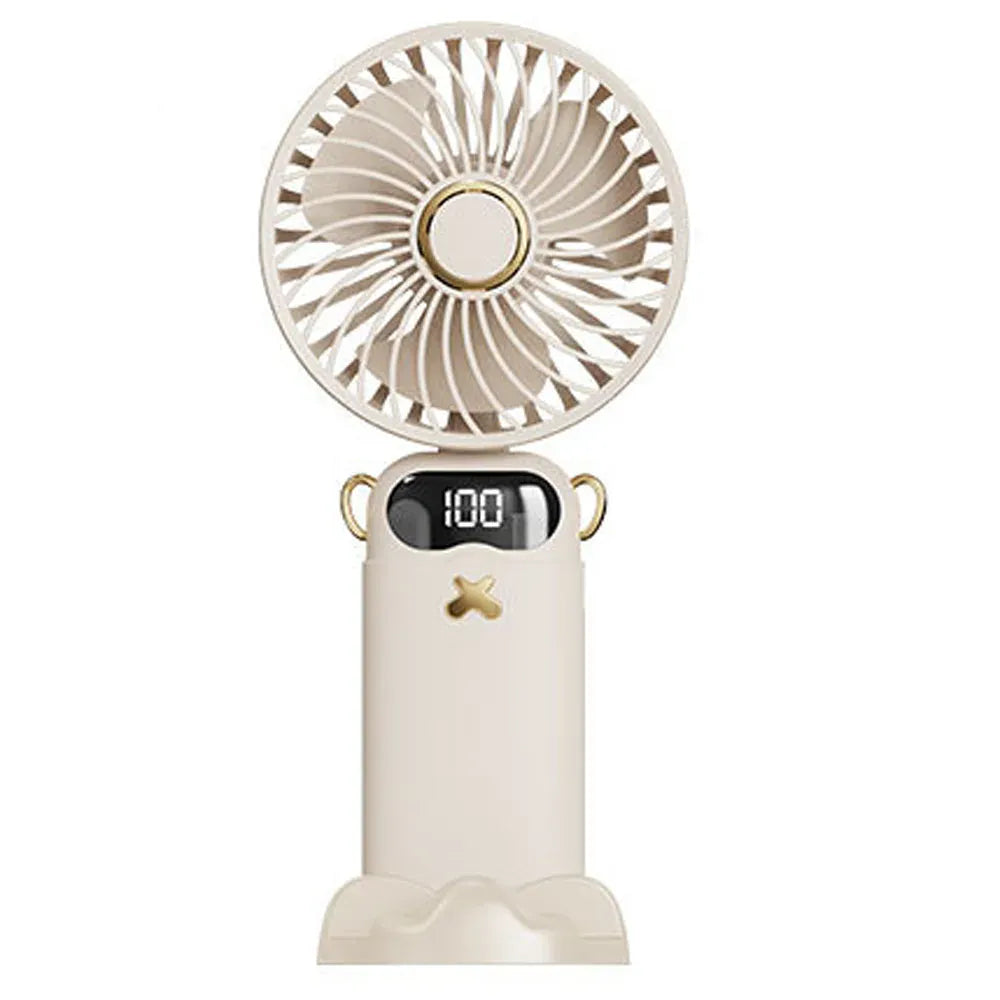 3000mAh Ultra-Quiet USB Mini Handheld Fan Portable Desk Fans 5 Speed USB Rechargeable Fan with Phone Stand and Display Screen 3000mAh Ultra-Quiet USB Mini Handheld Fan Portable Desk Fans 5 Speed USB Rechargeable Fan with Phone Stand and Display Screen