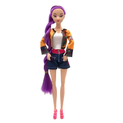 K-pop Demon Hunters Doll 30cm - Rumi Mira Zoey with Clothes & Shoes | Collectible Fashion Doll 30cm KPOP Demon Hunters Rumi Mira Zoey Doll With Clothes Shoes Girls Dress Up Fans Collections