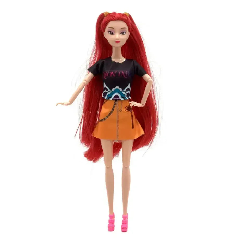 K-pop Demon Hunters Doll 30cm - Rumi Mira Zoey with Clothes & Shoes | Collectible Fashion Doll 30cm KPOP Demon Hunters Rumi Mira Zoey Doll With Clothes Shoes Girls Dress Up Fans Collections