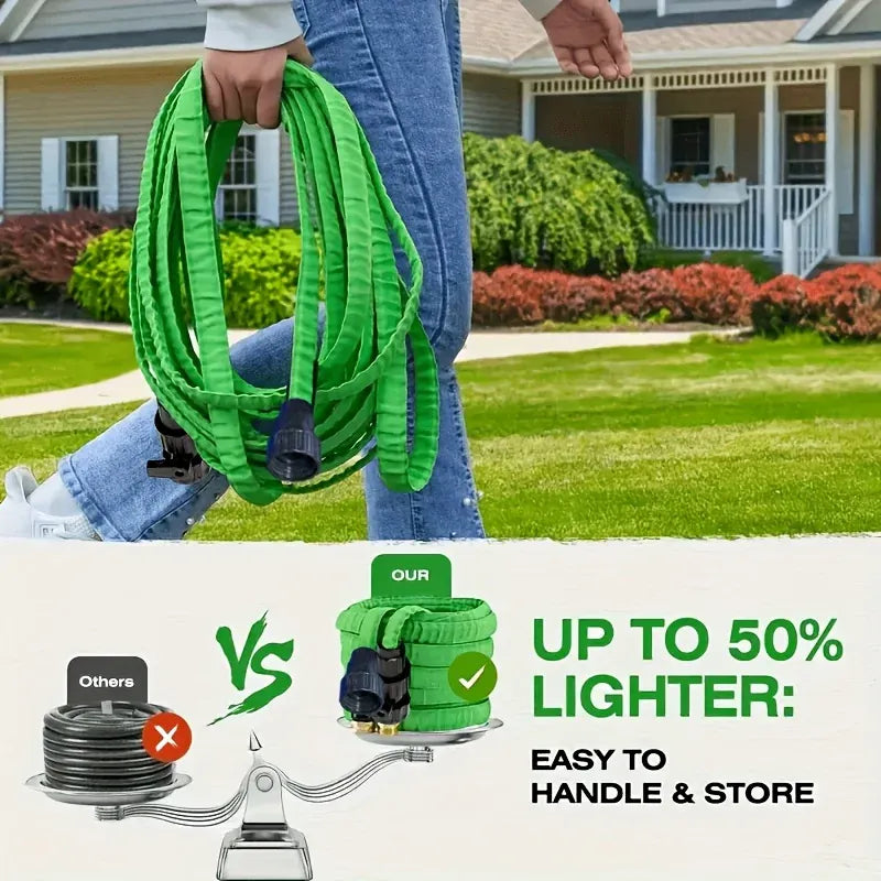 30m 100FT Flexible Garden Hose — Lawn, Irrigation & Car Wash | Wahooly 30m (100FT) Flexible Garden Hose — Lightweight Water Pipe for Lawn, Irrigation, Car Washing & Outdoor Use