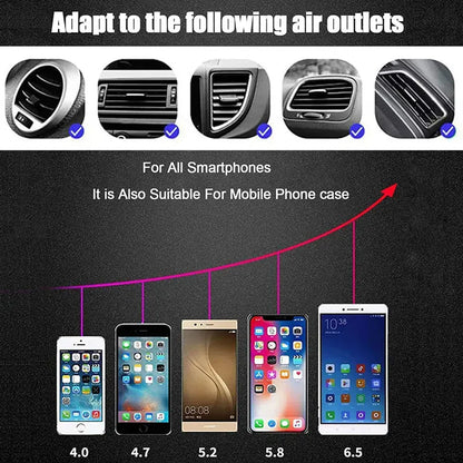 30W Wireless Car Charger Mount – Auto-Clamp 360° Air Vent Phone Holder | Wahooly 30W Wireless Car Charger Mount – Auto-Clamp, 360° Rotating Air Vent Phone Holder