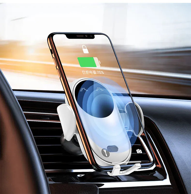 30W Wireless Car Charger Mount – Auto-Clamp 360° Air Vent Phone Holder | Wahooly 30W Wireless Car Charger Mount – Auto-Clamp, 360° Rotating Air Vent Phone Holder