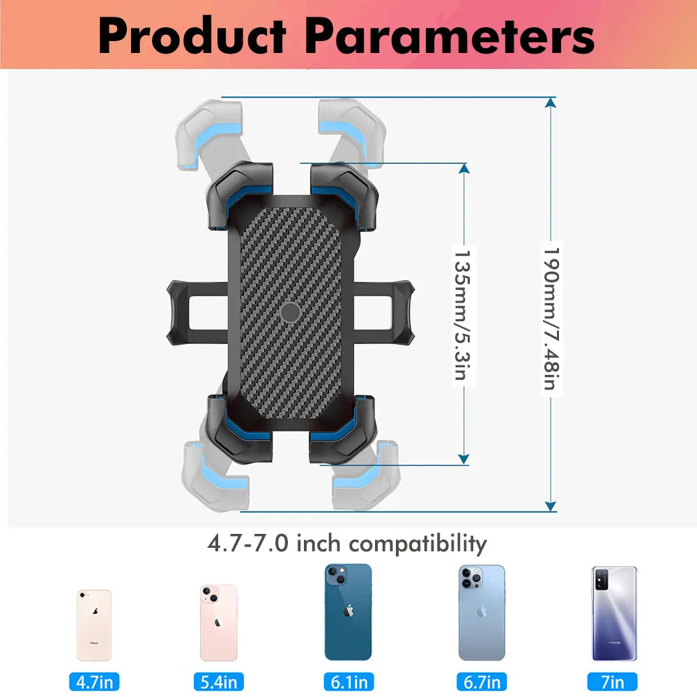360° Bike Phone Mount Universal Shockproof Holder | Wahooly 360° Bike Phone Mount — Universal Shockproof Bicycle Holder for 4.7–7" Phones & GPS