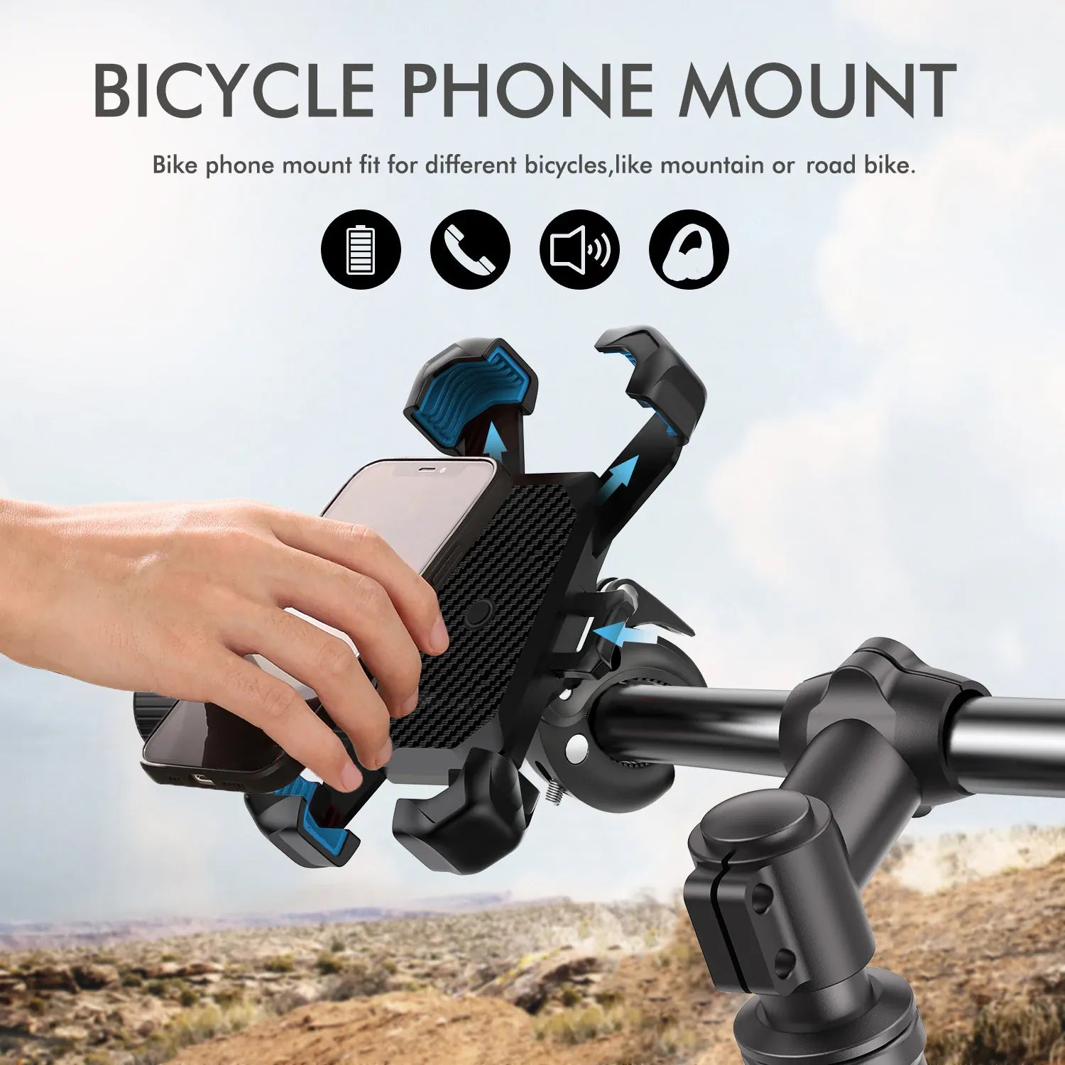 360° Bike Phone Mount Universal Shockproof Holder | Wahooly 360° Bike Phone Mount — Universal Shockproof Bicycle Holder for 4.7–7" Phones & GPS
