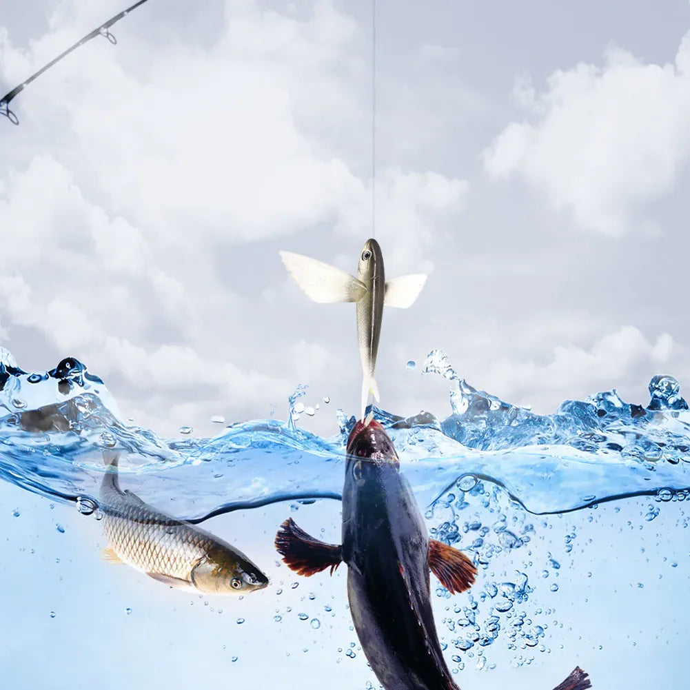 3D Flying Fish Soft Lure Trolling Bait Tuna Mackerel – Wahooly 3D Flying Fish Soft Lure – Trolling Bait for Tuna, Mackerel & Big Game