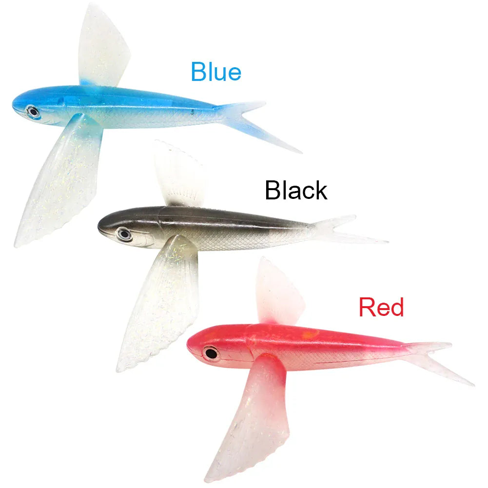 3D Flying Fish Soft Lure Trolling Bait Tuna Mackerel – Wahooly 3D Flying Fish Soft Lure – Trolling Bait for Tuna, Mackerel & Big Game