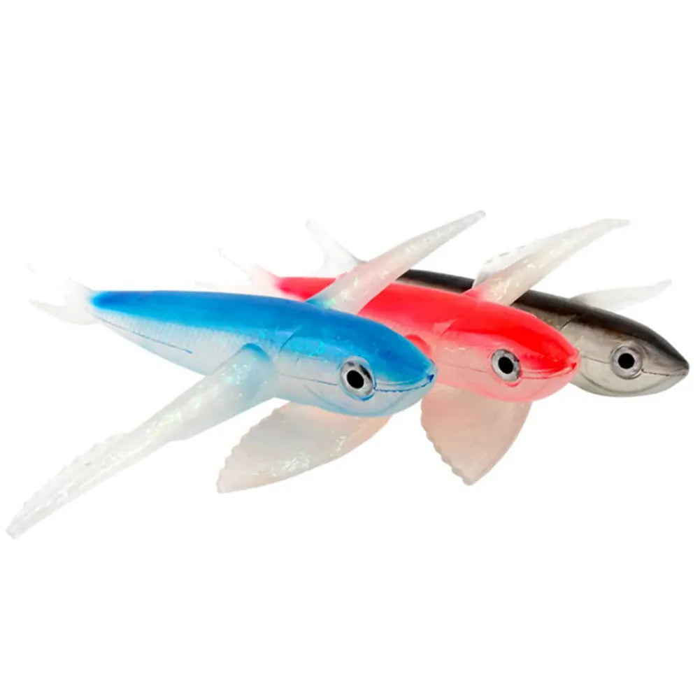 3D Flying Fish Soft Lure Trolling Bait Tuna Mackerel – Wahooly 3D Flying Fish Soft Lure – Trolling Bait for Tuna, Mackerel & Big Game