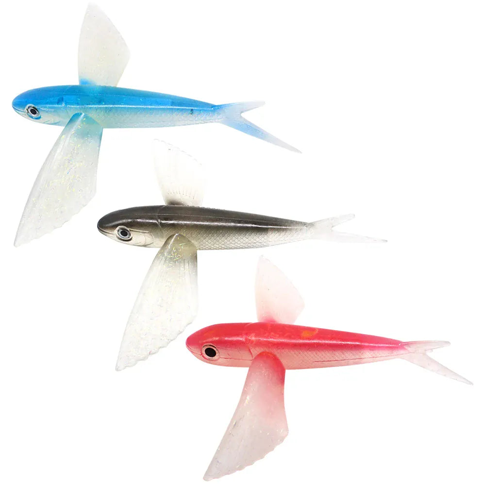 3D Flying Fish Soft Lure Trolling Bait Tuna Mackerel – Wahooly 3D Flying Fish Soft Lure – Trolling Bait for Tuna, Mackerel & Big Game