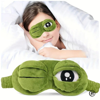 3D Frog Sleep Mask Natural Sleeping Eyeshade Women Men Creative Cartoon Soft Portable Blindfold Travel Office Eyepatch 3D Frog Sleep Mask Natural Sleeping Eyeshade Women Men Creative Cartoon Soft Portable Blindfold Travel Office Eyepatch