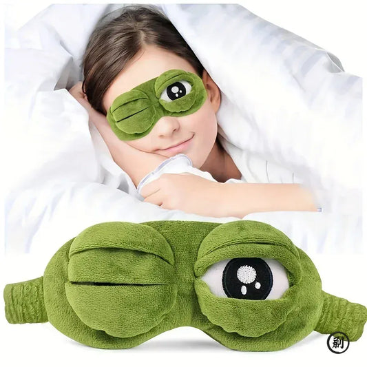 3D Frog Sleep Mask Natural Sleeping Eyeshade Women Men Creative Cartoon Soft Portable Blindfold Travel Office Eyepatch 3D Frog Sleep Mask Natural Sleeping Eyeshade Women Men Creative Cartoon Soft Portable Blindfold Travel Office Eyepatch