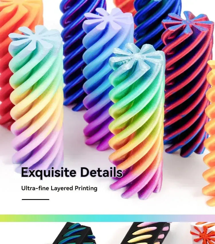 3D Printed Impossible Pyramid Fidget Toy | Helix Sculpture 3D Printed Impossible Pyramid Pass-through Sculpture Square Pillar Helix Screw Fidget Toy Spiral Cone Decompression Ornament